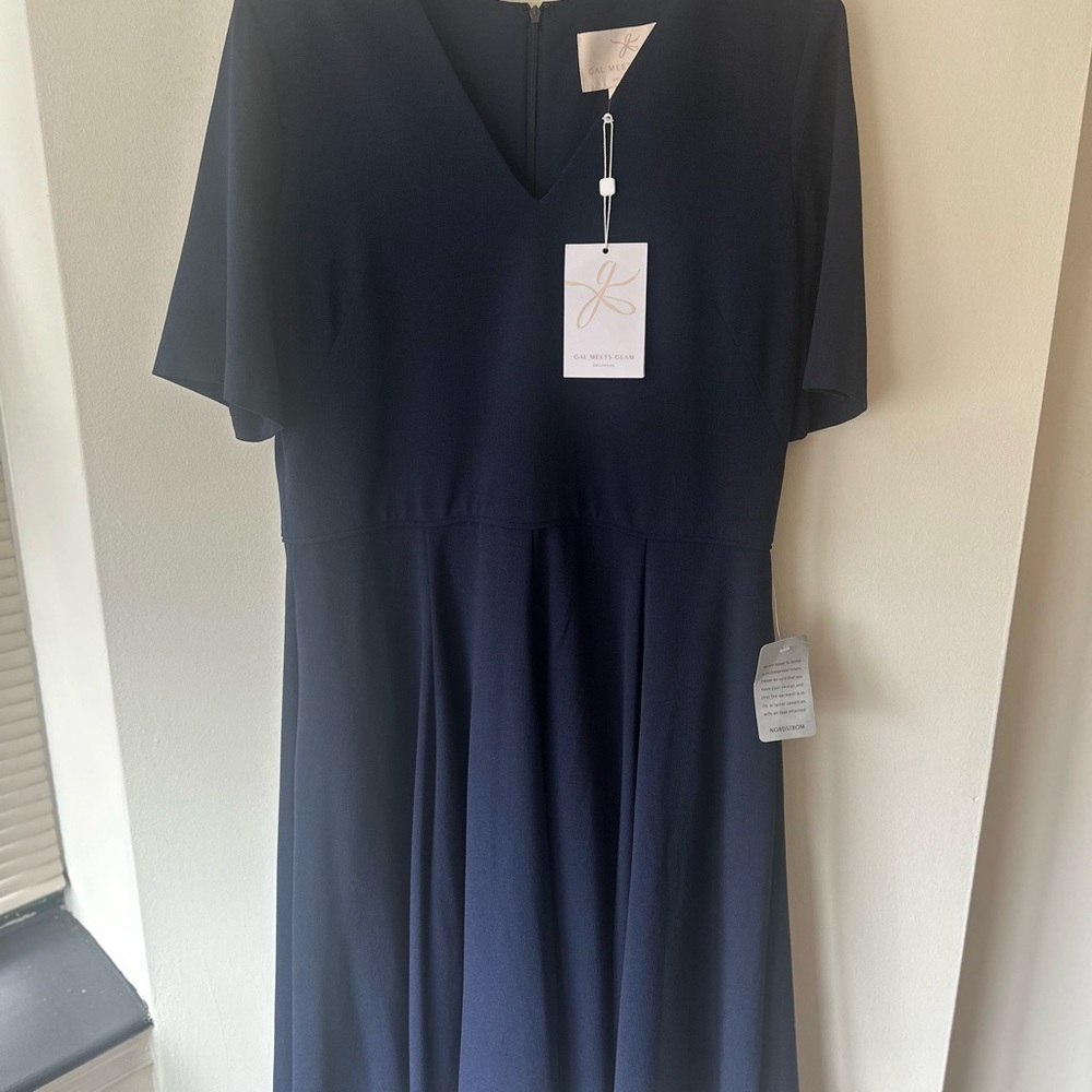 NWTs Gal Meets Glam Elegant Navy Blue A-Line Dress